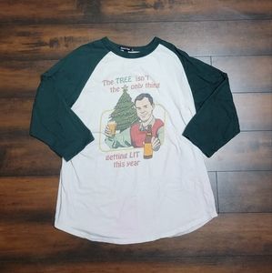 Sport-Tek Funny Christmas Baseball Shirt